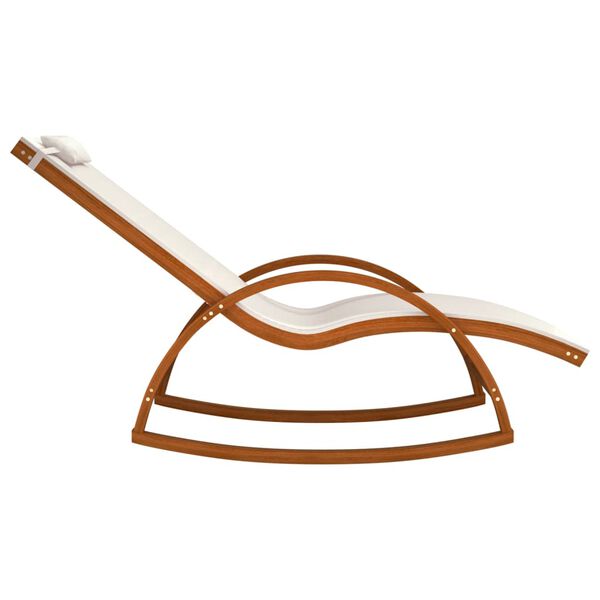 vidaXL kiiktool, valge, tekstileen ja paplipuit