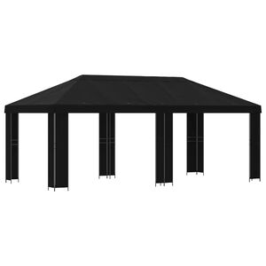 vidaXL Aia gazebos 6 x 3 m Must Pol&uuml;ester ja teras 190