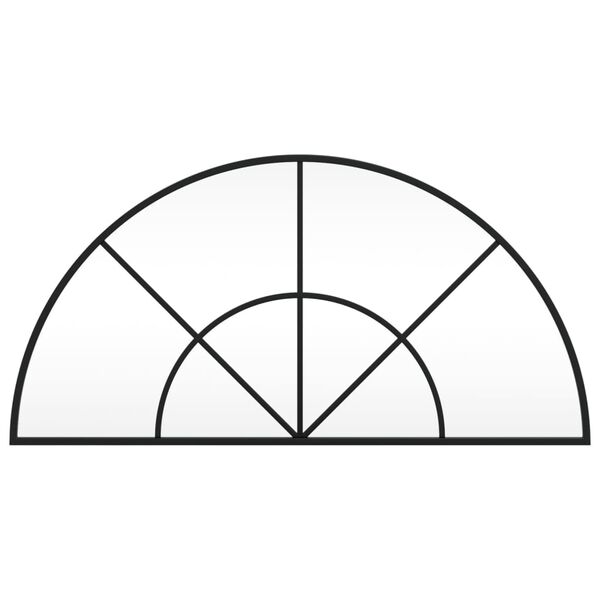 vidaXL seinapeegel, must, 80 x 40 cm, kaarekujuline, raud