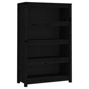 vidaXL raamatukapp, must, 80 x 35 x 126 cm, t&auml;ism&auml;nnipuit