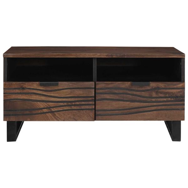 vidaXL Kohvilaud sahtliga Pruun ja must 80 x 54 x 40 cm Akaatsiapuit