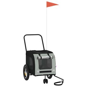 vidaXL Lemmiklooma rattahaagis Hall ja must 125 x 53 x 54 cm