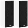 vidaXL Seinakapp 2 pcs Must tamm ja valge 30 x 31 x 80 cm Tehispuit