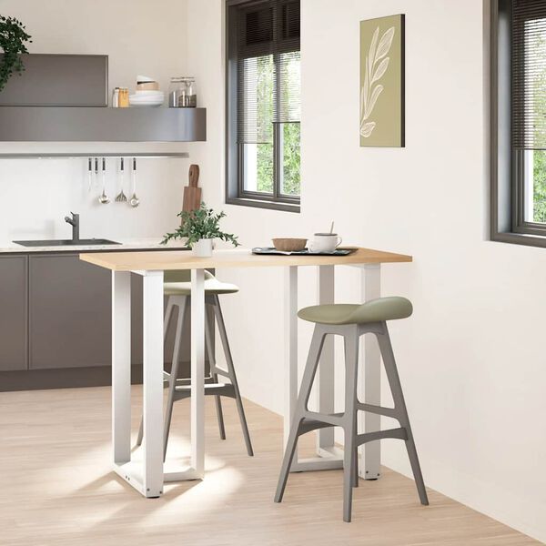 vidaXL baarilaua jalad T-kujulised, 2 tk, valged, 60 x 35 x (100-101) cm, teras