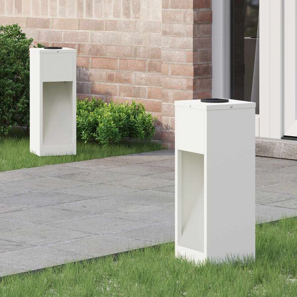 vidaXL Päikese Led Rada Valgus 2 pcs Valge Külmvaltsitud teras