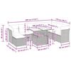 vidaXL 9-osaline aiadiivani komplekt patjadega, must, rotang/akaatsia