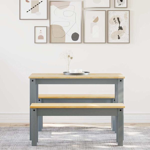 vidaXL 3-osaline s&ouml;&ouml;gilauakomplekt "Panama", hall m&auml;nnipuit