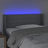 vidaXL LED-voodipeats, helehall, 103x16x78/88 cm, kangas
