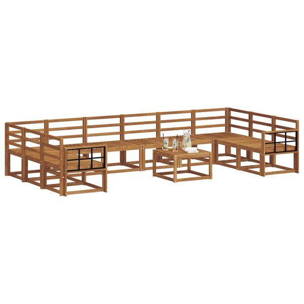 vidaXL V&auml;li diivanikomplekt 11 pcs Neutraalne Tugev akatsiapuu