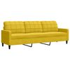 vidaXL 4-osaline diivanikomplekt patjadega, kollane, samet