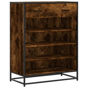 vidaXL jalatsikapp, suitsutatud tamm, 75x38x97,5 cm, tehispuit