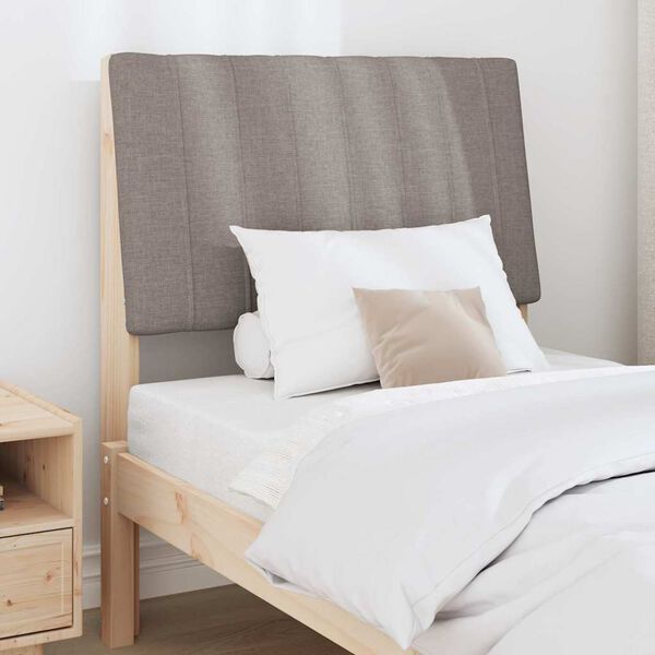 vidaXL Polsterdatud voodiots Pruunikashall 75 cm Tahke m&auml;nd