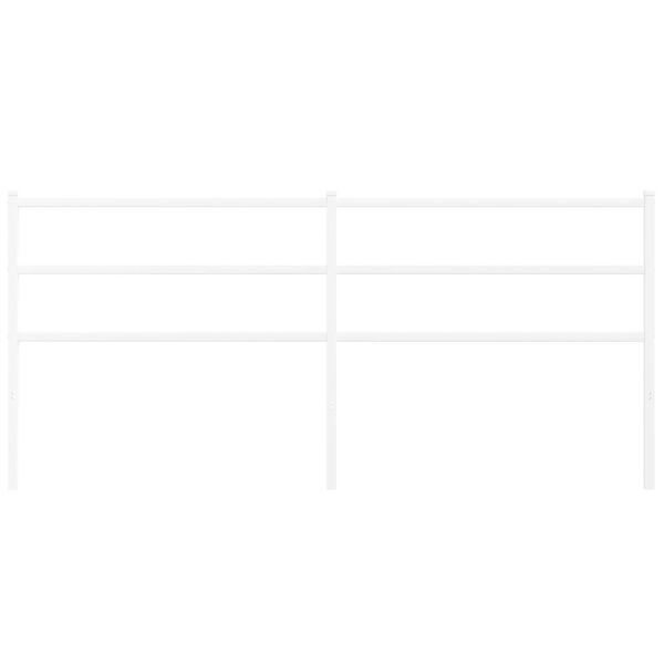 vidaXL metallist vahetatav voodipeats, valge, 180 cm