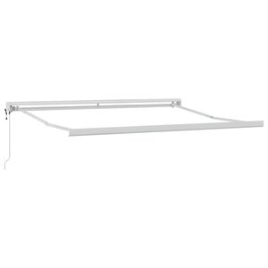 vidaXL Varikatus Valge 3,5 x 2,5 m Metall