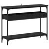 vidaXL Konsoollaud riiuliga Must tamm 100 x 29 x 75 cm Tehispuit