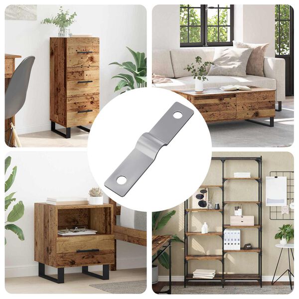 vidaXL T&ouml;&ouml;tlemise plaat 12 pcs H&otilde;bedane 50 x 10 x 1,2 mm Raud