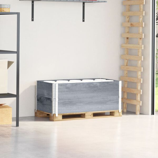 vidaXL kaubaaluste &auml;&auml;red 2 tk, hall, 100x50 cm, toekas m&auml;nnipuit