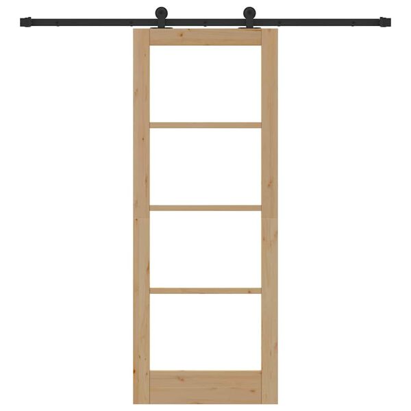 vidaXL Libisev uks ORKDAL Looduslik ja must 78 x 202 cm