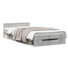 vidaXL Voodiraam ladustamisega Betoonhall 80 x 200 cm Tehispuit