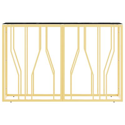 vidaXL konsoollaud, kuldne, 110x30x70 cm, roostevaba teras ja klaas
