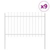 vidaXL Aiandus aiapaneel 9 pcs Valge 15,3 x 1 m Pulberkattega teras