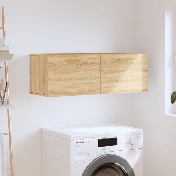 vidaXL seinakapp, Sonoma tamm, 100 x 36,5 x 35 cm, tehispuit