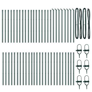 vidaXL Aiapost 52 pcs Roheline 3,2 x 3,2 x 100 cm