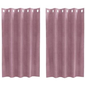 vidaXL Pimendavad kardinad 2 pcs Tumepink 140 x 140 cm Samet