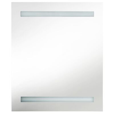 vidaXL LED vannitoa peegelkapp, hall, 50 x 14 x 60 cm