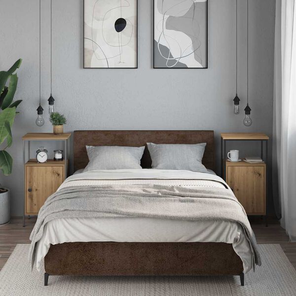 vidaXL &ouml;&ouml;kapid 2 tk Artisan Oak 41x31x80 cm Engineered Wood