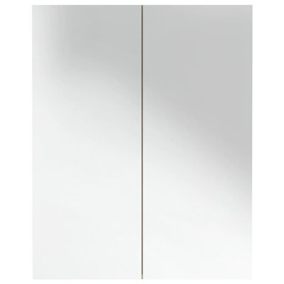 vidaXL vannitoa peegelkapp, 60 x 15 x 75 cm, MDF, valge ja tamm