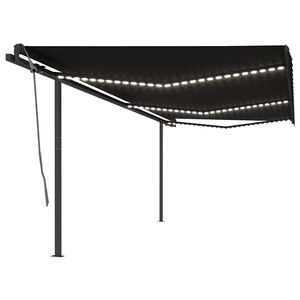 vidaXL automaatne varikatus LED, tuuleandur, 6 x 3 m, antratsiithall