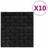 vidaXL 3D tapeet, tellised, iseliimuvad, 10 tk, must