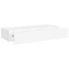 vidaXL sahtlitega seinariiulid, 2 tk, valge, 60x23,5x10 cm MDF