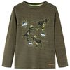 Pikkade varrukatega lastes&auml;rk, tume khaki, 104