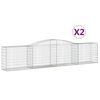 vidaXL kaarekujulised gabioonkorvid 2 tk, 400x50x80/100 cm, raud