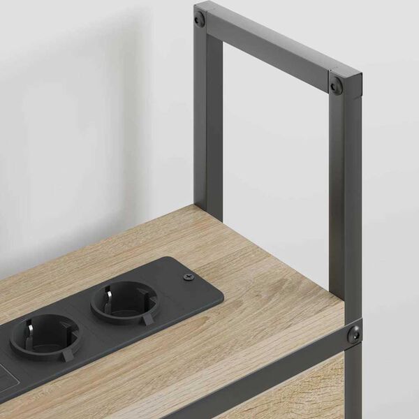 vidaXL S&auml;ilitusega peatoed laadimisjaamaga riiuliga Sonoma tamm 180 cm