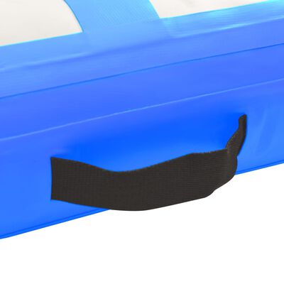 vidaXL täispumbatav võimlemismatt pumbaga 400x100x20 cm PVC sinine