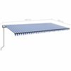 vidaXL automaatne varikatus, LED, tuuleandur, 600x300 cm, sinine/valge
