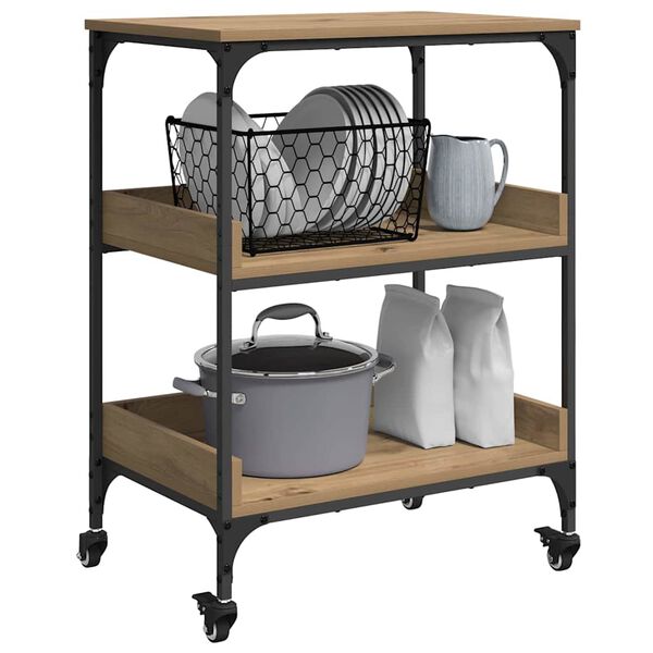 vidaXL K&ouml;&ouml;gik&auml;ru K&auml;sit&ouml;&ouml;puu 60 x 41 x 80.5 cm Tehispuit