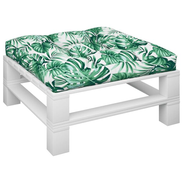 vidaXL euroaluse istmepadi, lehemuster, 80 x 80 x 12 cm, kangas