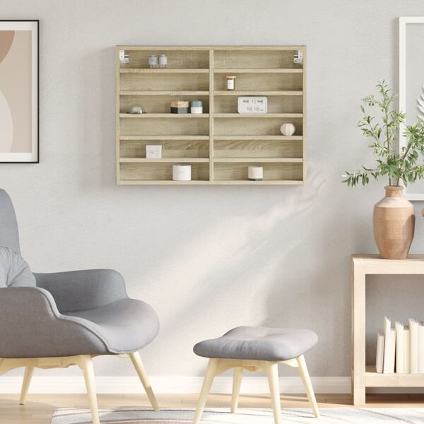 vidaXL vitriinkapp, Sonoma tamm, 80x8,5x58 cm, tehispuit