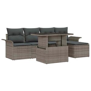 vidaXL Aia Diivanikomplekt padjaga 6 pcs Hall pol&uuml;rotang
