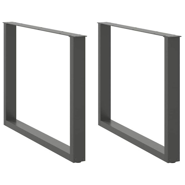 vidaXL söögilaua jalad U-kujulised 2 tk, antratsiithall, 100 x (72-73) cm, teras
