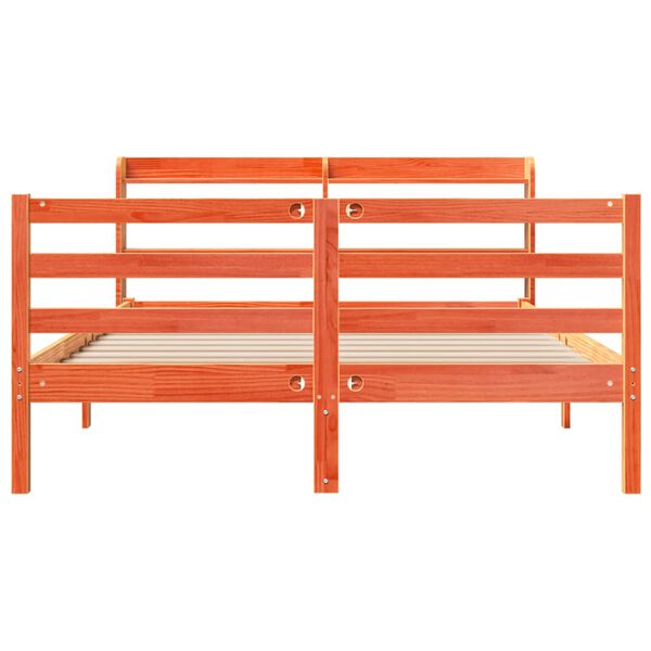 vidaXL voodiraam ilma madratsita, vahapruun, 120 x 200 cm, m&auml;nnipuit