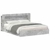 vidaXL Voodiraam ladustamisega peaga Betoonhall 200 x 200 cm Tehispuit