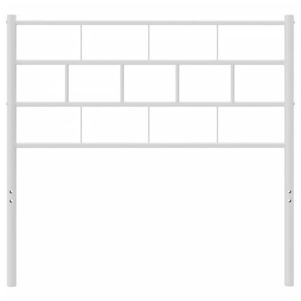 vidaXL metallist voodipeats, valge, 90 cm