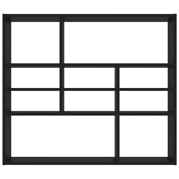 vidaXL seinariiul, must, 90 x 16 x 78 cm, tehispuit