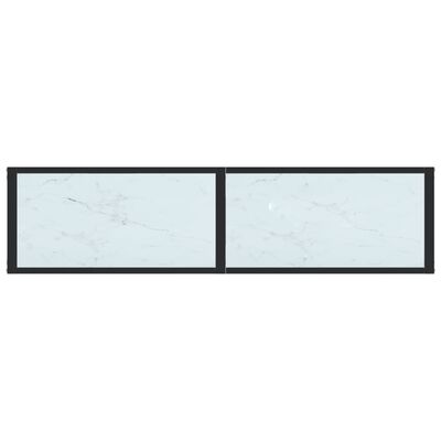 vidaXL konsoollaud, valge marmor, 140 x 35 x 75,5 cm, karastatud klaas