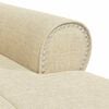 vidaXL Chaise Lounge padjaga cream 91 x 157 x 91 cm kangas